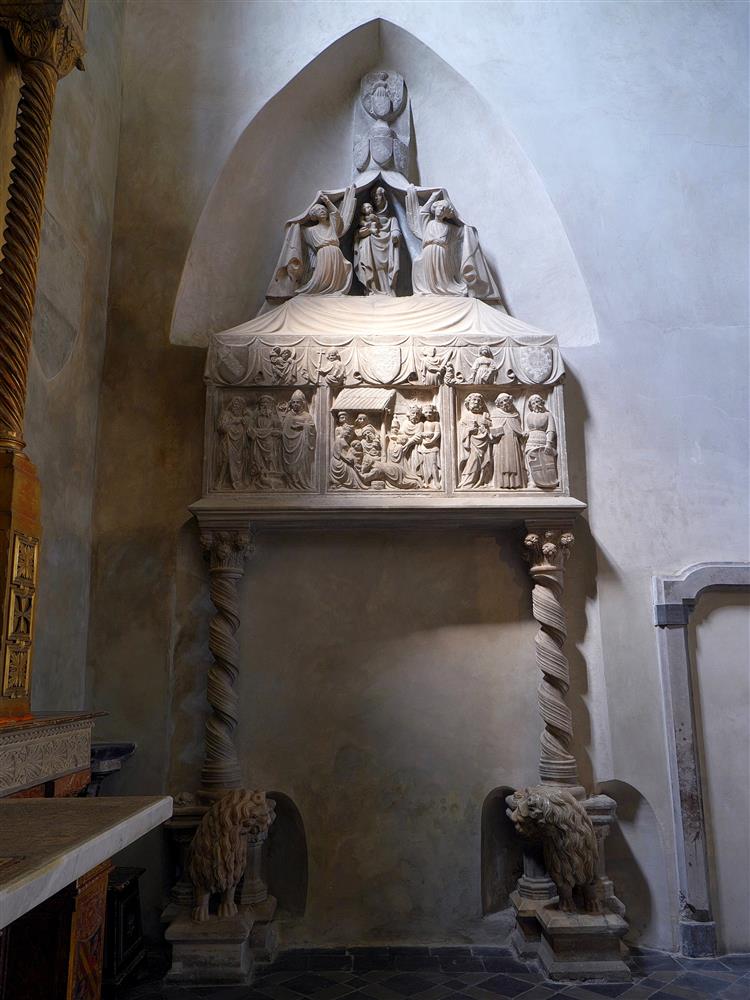 Milan (Italy) - Sepulchral monument of Gaspare Visconti in the Basilica of Sant'Eustorgio